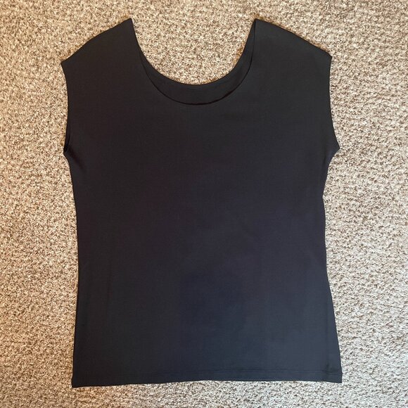 NWOT Size XL Investments Essentials reversible crew to scoop neckline top - Picture 5 of 6
